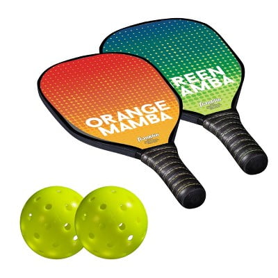 Pickleball Set Bundle Rally Meister Set 2 Wooden Paddles And 4 Balls 